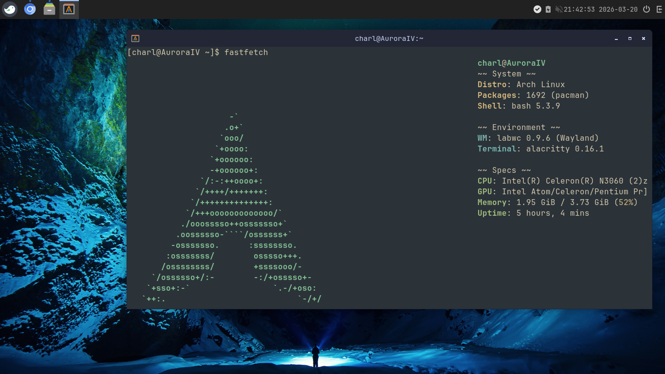 Budgie Desktop with the panel at the top.